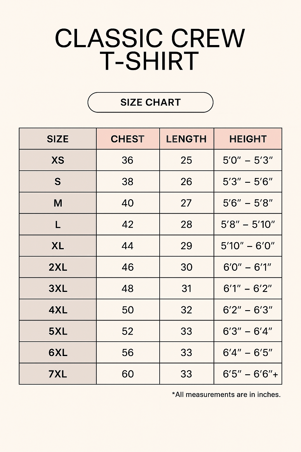 Unisex Classic Crew T-Shirt